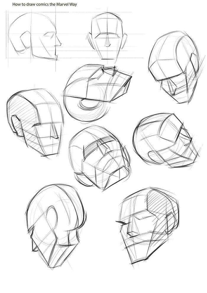 marvel-objects-body-head-How-To-Draw-Comics-Step-By-Step