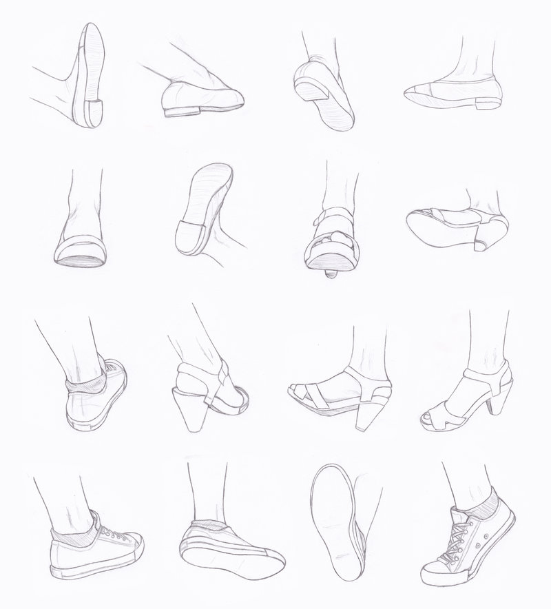 View Front View Anime Shoes Drawing Pics