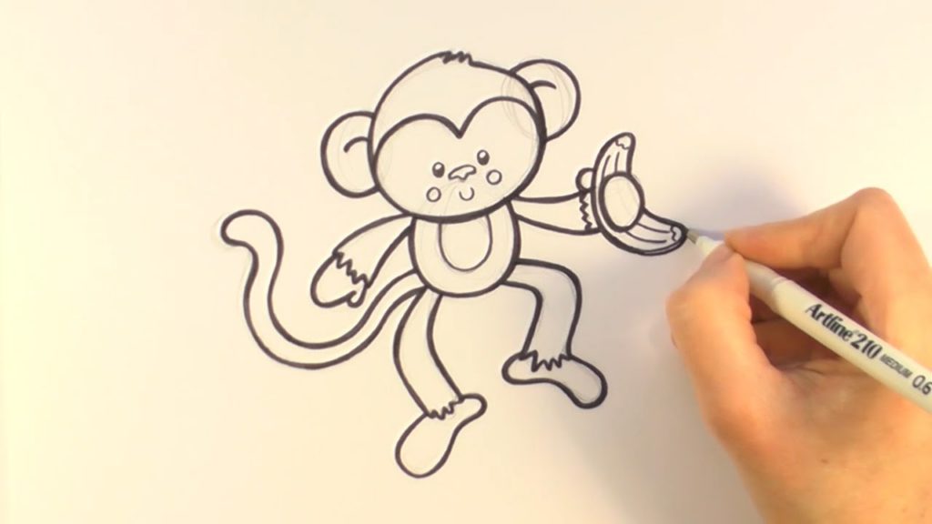 How To Draw A Cartoon Monkey | Online Drawing Lessons