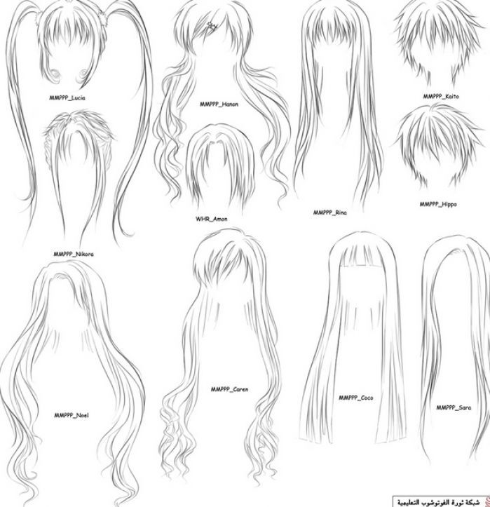 Drawing Girl Hair Styles Draw Anime Hairstyles Lessons Tutorials