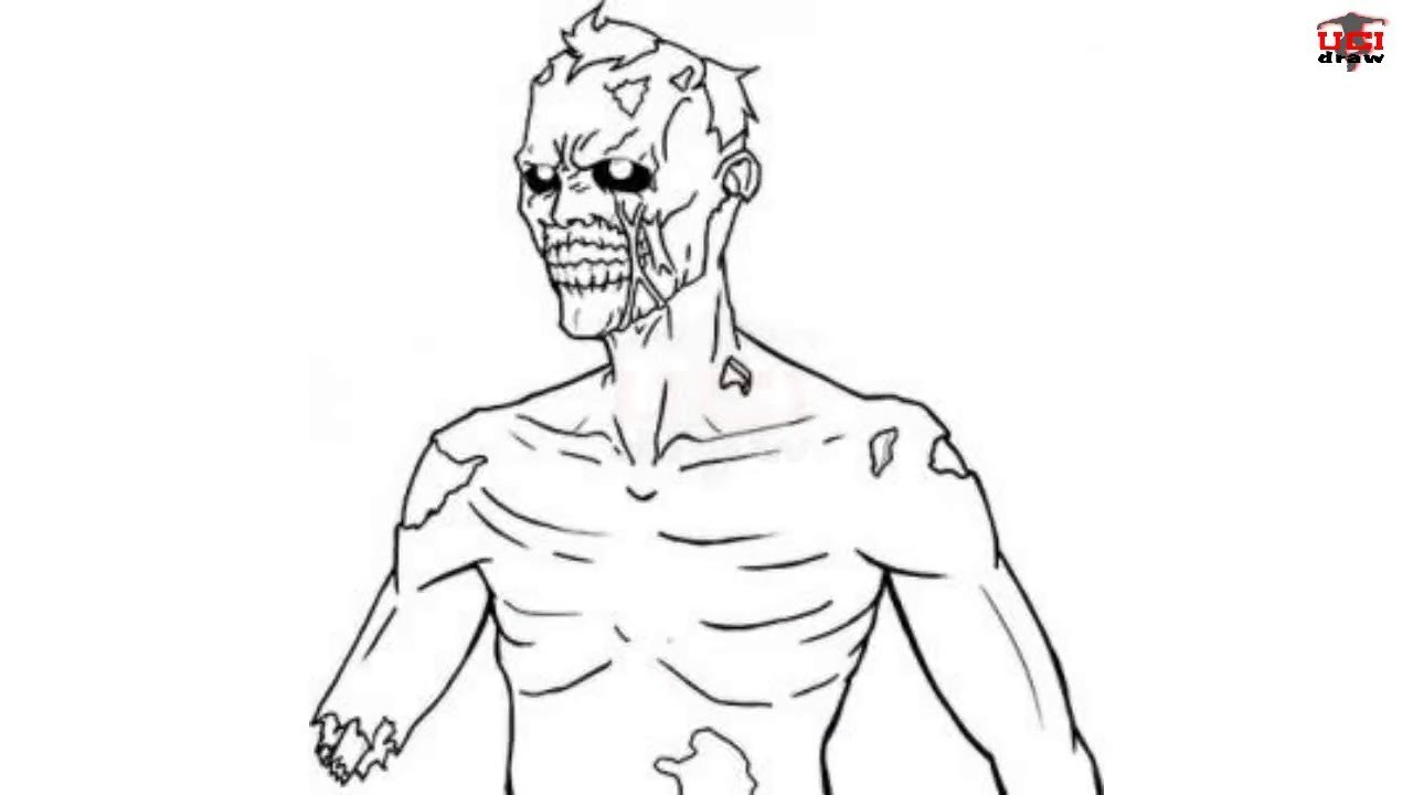 easy pencil drawings of zombies