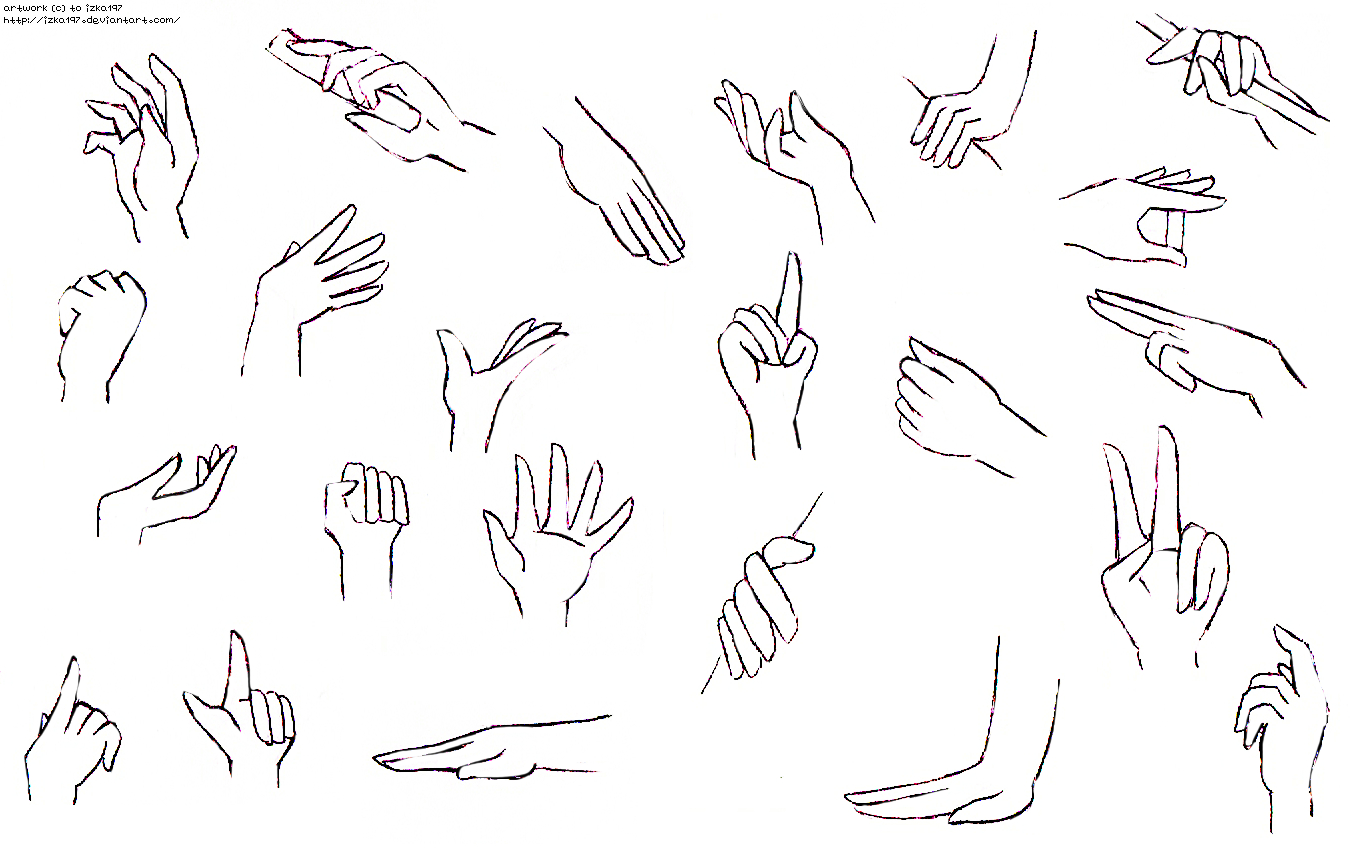 Позы рук для рисования